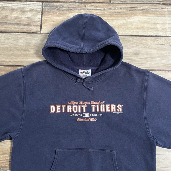 Majestic Other - Vintage MLB Detroit Tigers Majestic Navy Blue Mens Medium Hoodie 2002